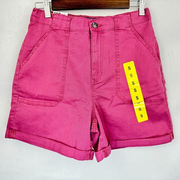 Gloria Vanderbilt Pants - Gloria Vanderbilt Ladies Pink Utility Short Sz S Zipper Pockets